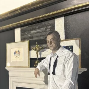 'Ryder Cup Victory 2010' Painting - Francesco Molinari